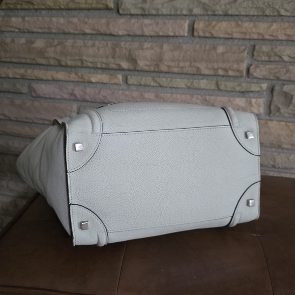 🐢 Céline White Drummed Calfskin Luggage Mini - Picture 13 of 17